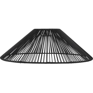 StarTrading Rattan Lampenschirm Outdoor E27 Schwarz 58 cm