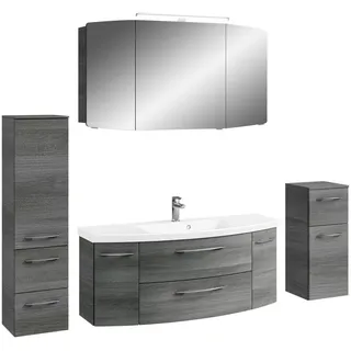Pelipal Badezimmer , Graphitfarben , Holzwerkstoff , 5-teilig , 10 Fächer , 2 Schublade(n),insgesamt: 5 Schublade(n) Schubladen , 181 cm , Made in Germany , hängend, Typenvielfalt , Badezimmer, Badmöbelsets & Badmöbelserien, Badmöbel-Sets