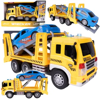 Malplay Auto LKW Pannenhilfe Spielzeug Truck Lift realistisch Licht Ton ab 3 Jahren Geschenk - Gelb