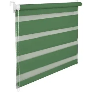 Doppelrollo Duorollo 105 cm breit 150 cm lang grün inkl. Seilzug Fensterrollo Klemmrollo Jalousie - Grün