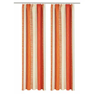 Vorhang MY HOME "Gosen" Gr. 2, orange (terra), B:140cm H:175cm, Microfaser, Polyester, Gardinen, Vorhang, Gardine, Fertiggardine, blickdicht, Topseller