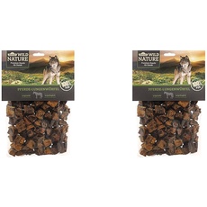 Dehner Wild Nature Hundesnack, Premium Hundeleckerli glutenfrei / getreidefrei, Würfelsnack für ernährungssensible Hunde, Pferde-Lunge, 2 x 200 g