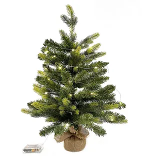 Mobili Rebecca Led-Tisch-Weihnachtsbaum, grün Kunststoff, 60 cm, Dekoration, Weihnachtsdekoration, Weihnachtsbäume - Zubehör