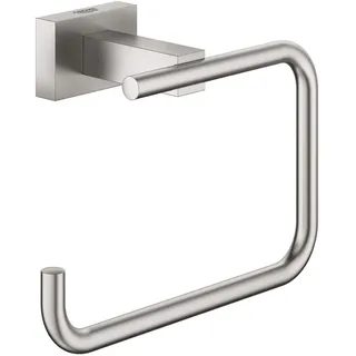 GROHE Essentials Cube | Badaccessoires - WC-Papierhalter | ohne Deckel | supersteel | 40507DC1