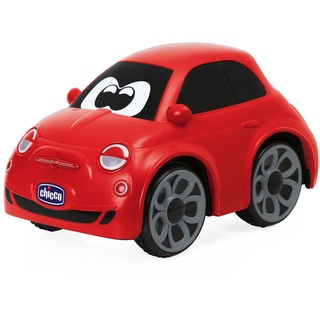 Chicco Fiat 500 RC Ferngesteuertes Sportauto, Funkgesteuertes Auto mit intuitivem Lenkrad, RC Auto mit Sounds und Hupe, Weiß - Kinderspielzeug 2-6 Jahre