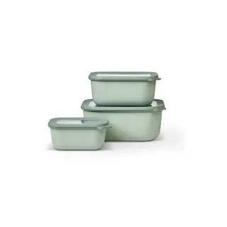 Mepal Cirqula rechteckig nordic sage 0,75 l 3-teiliges Set