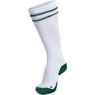 hummel Element Football Socken, Weiß/Evergrün, 35-38