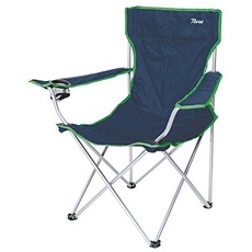 Bertoni Great Campingstuhl mit Öffnung für Sonnenschirm, Blau, Einheitsgröße