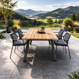 4Seasons Taste Barista Gartenmöbel-Set 5tlg. mit Clemento 180x100cm Tisch