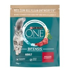 6x750g Vită și cereale integrale Adult Purina ONE Hrană usactă pisici