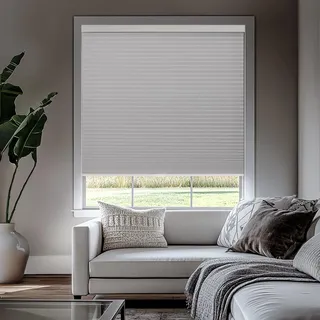 Chicology Cordless Cellular Shades Sichtschutzrollo, 1 Zelle, Polyester, Metall, Kunststoff, Evening Mist (Blackout), 91W x 213H cm