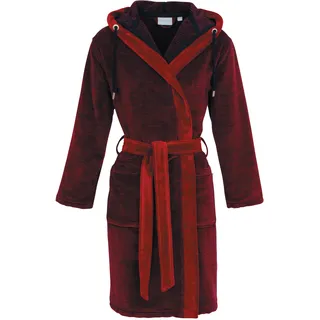 Damenbademantel CARL ROSS "571310" Gr. 44, bunt (deep rot, night blau), 44/46, Velours, Hausmäntel, Damenbademantel, Melange-Optik