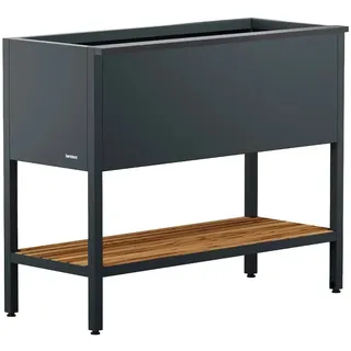 Herstera Hochbeet Deco inkl. Beleuchtung 40 x 100 x 80 cm Grau