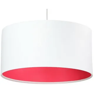 Onzeno Hängeleuchte Rosa 40/20 cm , Weiß, Pink , Kunststoff , E27 , 0.6x20x40 cm , Lampen & Leuchten, Innenbeleuchtung, Hängeleuchten, Pendelleuchten