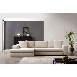 Home affaire Ecksofa »SLEETLAND XXL in Samtvelours oder Vintage-Leder-Optik, L-Form,« besonders groß und bequem, lila