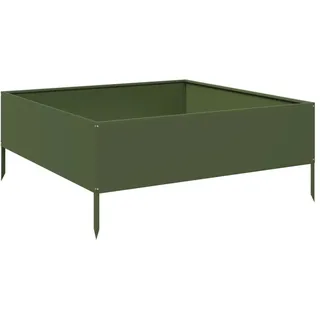 vidaXL Hochbeet 100 x 100 x 25 cm Olivgrün