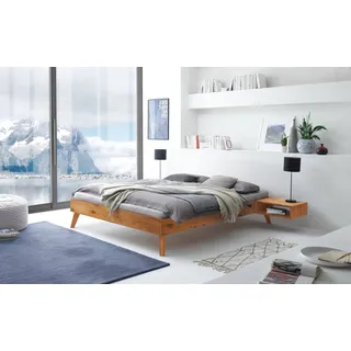 Hasena Massivholzbett Calvari 120 x 200 cm Holz Braun Wildeiche