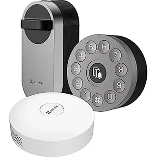 EZVIZ CS-DL01S + DL01CP + A3-BK, Intelligentes Torschloss, Code, RF card, Grau, IP56, Intern, CE / UKCA / RoSH / WEEE / REACH