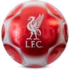 Hy-Pro Offizielles Lizenzprodukt von Liverpool F.C. Classic Signature Fußball, Metallic, Größe 5, Training, Match, Merchandise, Sammlerstück für Kinder und Erwachsene