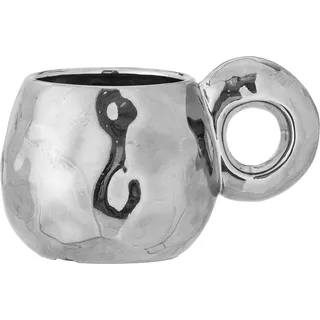 Bloomingville Shine Tasse, Silber, Steingut - Silber