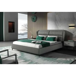 Bett Klassisch Polsterbett Luxus Doppel Schlafzimmer Designbett Betten 180x200cm - Grau