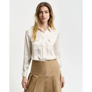 Gant für Damen. 4300391 Regular Fit Hemd mit Tasche weiß (36), Lässig, Viskose, Langarm