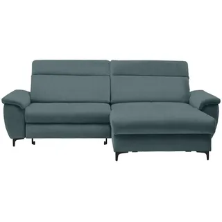 Stylife Ecksofa , Petrol , Metall , Ottomane rechts, seitenverkehrt montierbar, L-Form , 256x185 cm , Rücken echt , Wohnzimmer, Sofas & Couches, Wohnlandschaften, Ecksofas mit Schlaffunktion