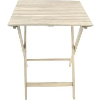 Gartentisch GARDEN PLACE Maja 60 x 60 x 74 cm beige aus robuster Akazie, klappba