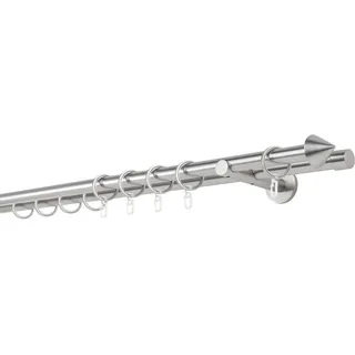 MYDECO Vorhangstange Cone 2-läufig Ø 20 mm 140 cm Silber/Grau