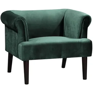 Atlantic Home Collection Sessel Charlie Samtvelours 86 x 70 x 74 cm Grün