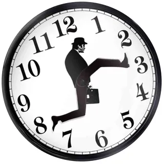 Wanduhr, 2021 Ministry of Silly Walks Uhr, Comedy Inspired Novelty Creative Wall Watch Funny Walking Silent Clock for Home Office Decor