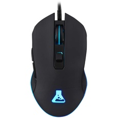 THE G-LAB Kult Helium USB-Gamer-Maus mit Kabel - Optischer Sensor mit 800 bis 3200 DPI, 7-farbige LED-Hintergrundbeleuchtung, 6 Tasten - PC Mac Xbox One PS5 (Kabelgebunden)