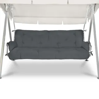 Beautissu Bankauflage 180 x 50 x 8 cm grau 2-tlg.