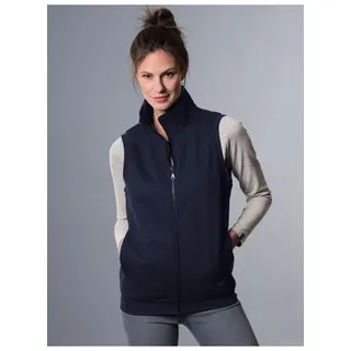 Steppweste TRIGEMA "TRIGEMA Weste aus bequemem Sweat-Material", Damen, Gr. S, blau (navy), 70% Baumwolle, 30% Polyester, Westen Steppweste