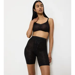 Shapingpants TRIUMPH "Shape Smart Ellipse", Damen, Gr. S, schwarz, Microtouch, Obermaterial: 62% Elasthan, 38% Polyamid, körpernah, Unterhosen Shapingpants, glättend, formend, Jaquard-Mesh, längeres Bein