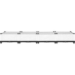 vidaXL Hochbeet 160x40x23 cm Polypropylen - Weiß