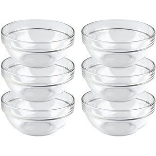 Mäser Luminarc, Serie Empilable, Schüssel 14 cm, 6-er Set, stapelbare Obstschalen, Glas in zeitlosem Design