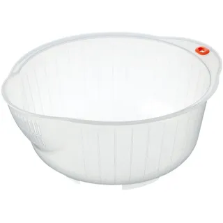 Inomata.0800 Japanese Vegetable Fruit Rice Wash Bowl, 8-Inch, Clear by Inomata