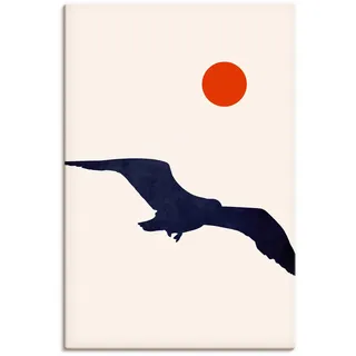 Artland Leinwandbild "Möwe" Vogelbilder 1 Stk. tlg. auf Holzrahmen gespannt, farbe bild(er): weiß