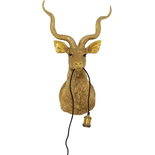 Kare Design Wandleuchte Animal Goat, Gold, 45x74cm
