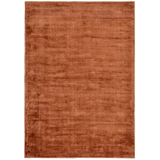 Tom Tailor Shine uni Handwebteppich 85 x 155 cm Braun
