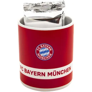 FC Bayern München FCB Tasse befüllt mit Süßigkeiten, Kakao Waffeln 90 g, 16346