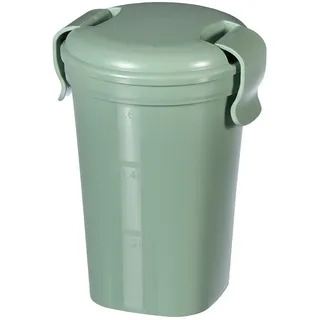 Curver KETER – Tasse 0,6 l – Smart Eco Line – 100% recycelbar und recycelbar – 100% luftdicht, ergonomisch und sehr robust – zum Schutz der Frische Ihrer Lebensmittel – Grün
