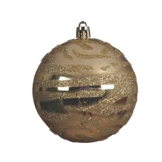 Bruchsichere goldene Christbaumkugel 8 cm - Braun