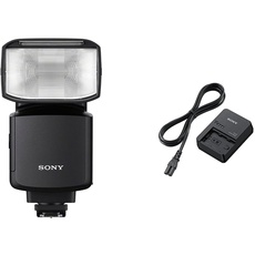 Sony HVL-F60RM2 | Externer Blitz mit kabelloser Funksteuerung & BC-QZ1 (Schnellladegerät für NP-FZ100 Akkus)