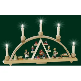 Erzgebirgische Volkskunst Richard Glässer GmbH Schwibbogen Seiffener Weihnachtsmarkt, elektrisch, 01237