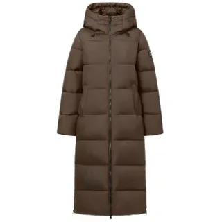 ECOALF für Damen. MCWGAJKBINAI0987W24-229 Brauner Binaia-Mantel (XS), Lässig, Recyceltes Polyester, Nachhaltig