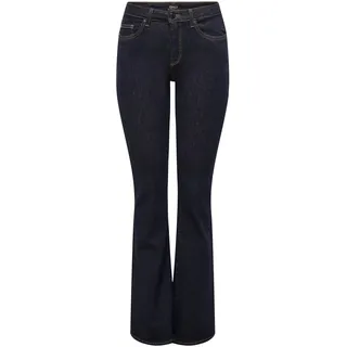 ONLY Damen Onlblush Mid Flared Stayblue DNM Rea023 Jeans, Dark Blue Denim, M / 32L