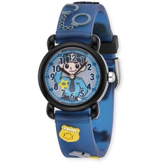 Herzengel analoge Armbanduhr für Kinder aus robustem Kunststoff mit weichem Kunststoffband - Dornschließe - 27 mm/ 3ATM - inkl. Stiftemäppchen