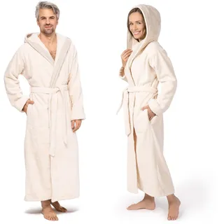 Möve Wellness Kapuzenmantel Bademäntel Weiss